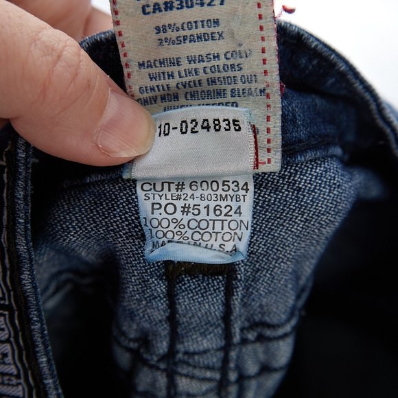 True Religion Lightly Distressed Low-Mid Rise Jeans Women's Size 29 - Picture 11 of 11